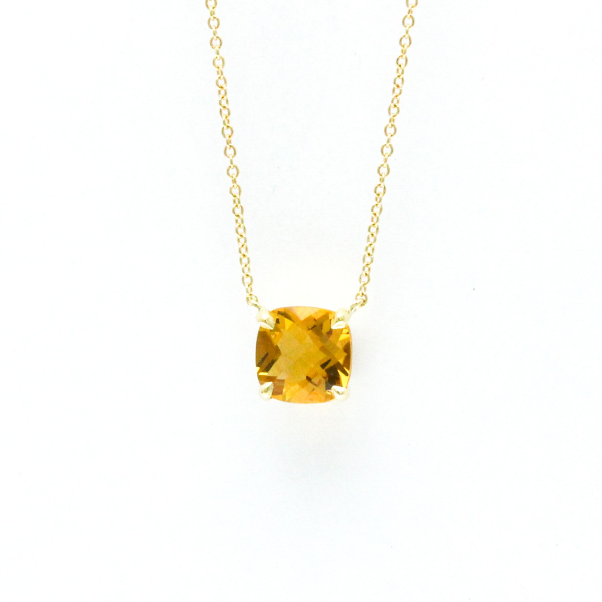 Tiffany Sparkler Necklace Citrine Yellow Gold (18K) Citrine Women,Men Fashion Pendant Necklace (Gold