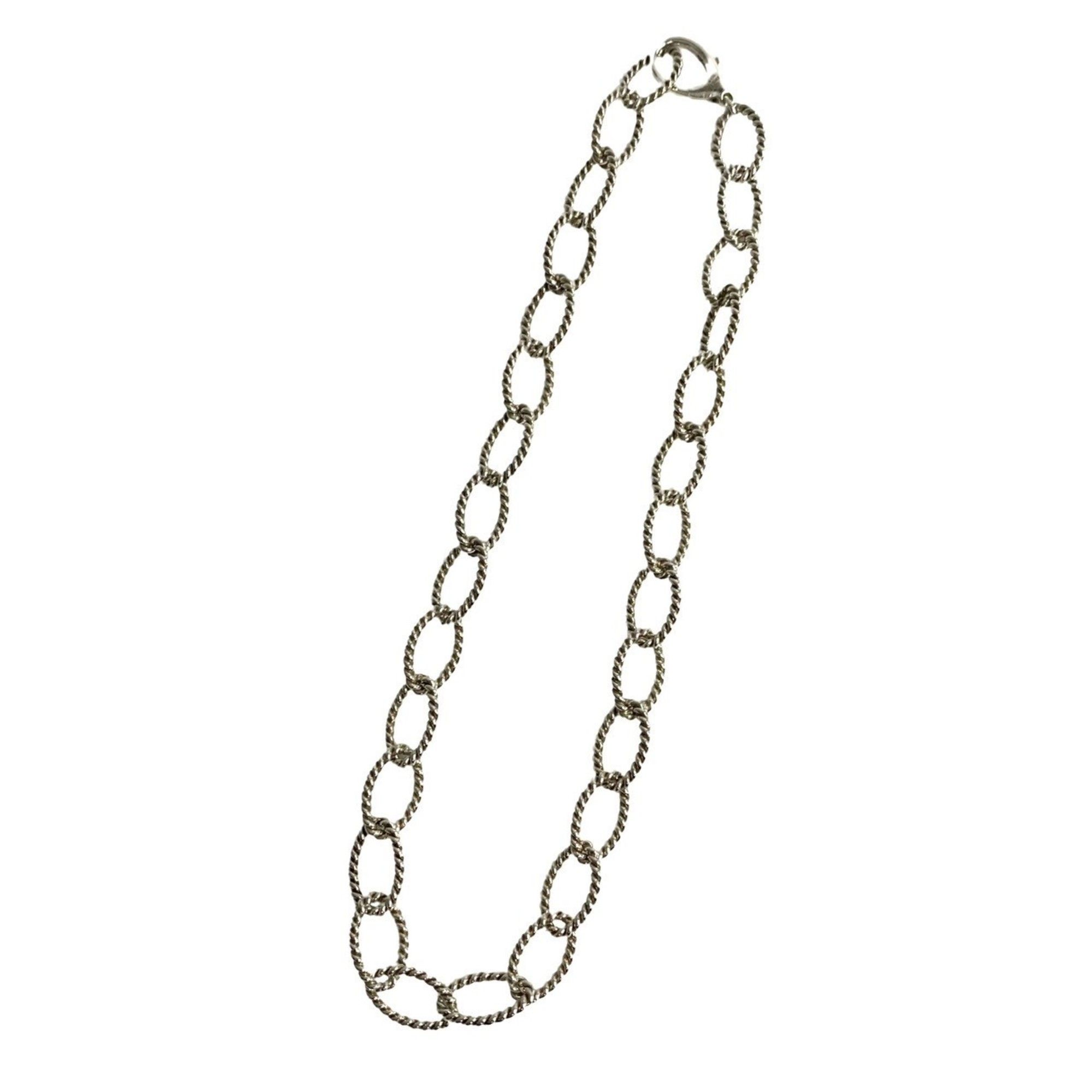 TIFFANY & Co. Tiffany Twist Necklace, 925 Sterling Silver, Chain Pendant, Accessory, 157-3