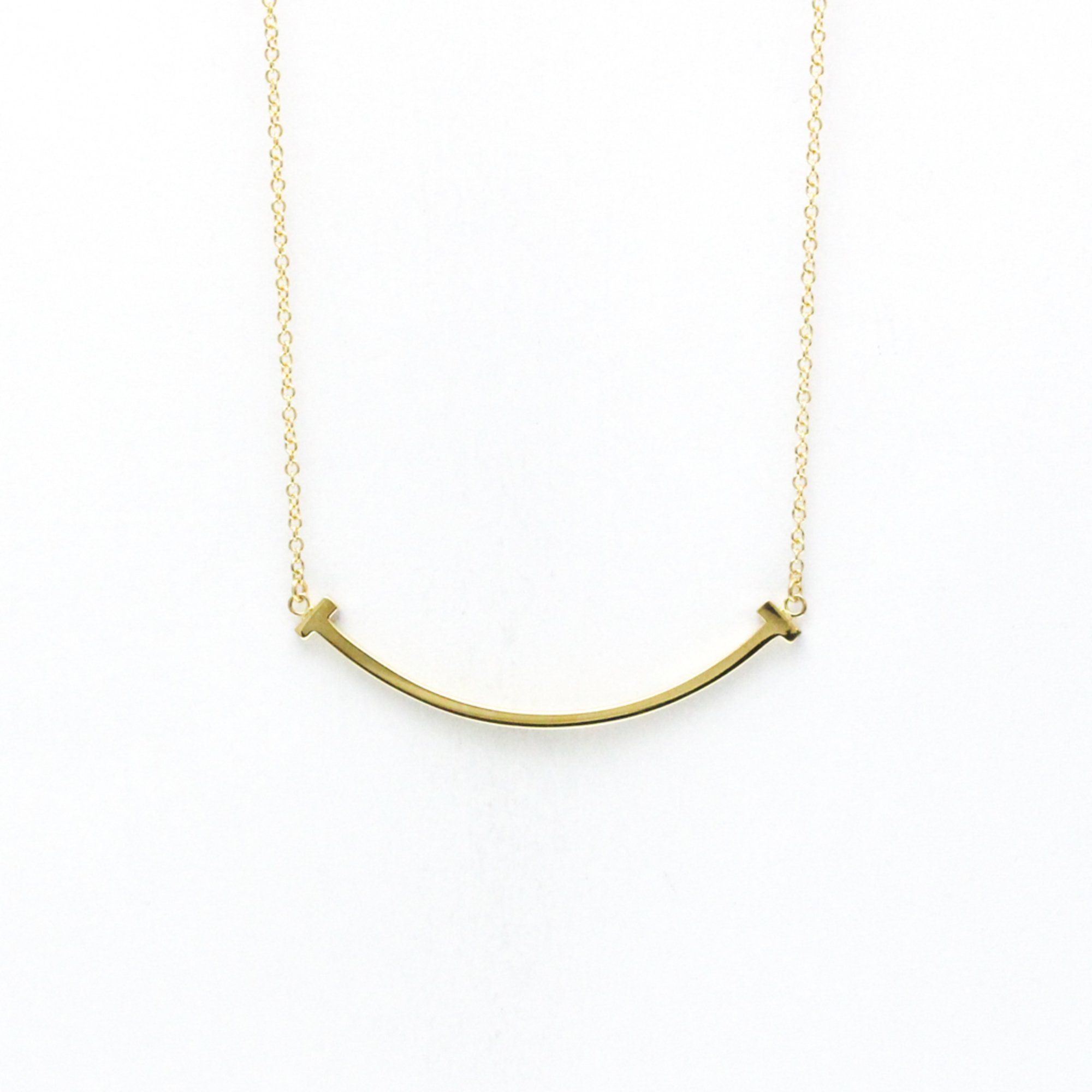 Tiffany Smile Yellow Gold (18K) No Stone Men,Women Fashion Necklace (Yellow Gold)
