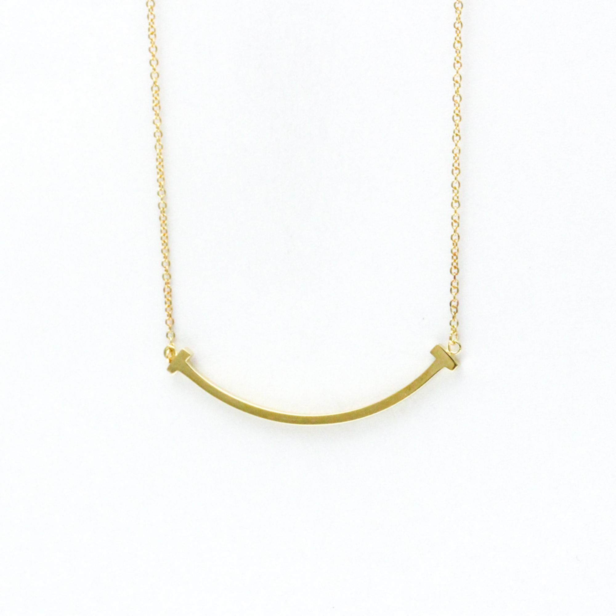 Tiffany Tiffany T Smile Necklace Small Size Yellow Gold (18K) No Stone Women,Men Fashion Pendant Nec