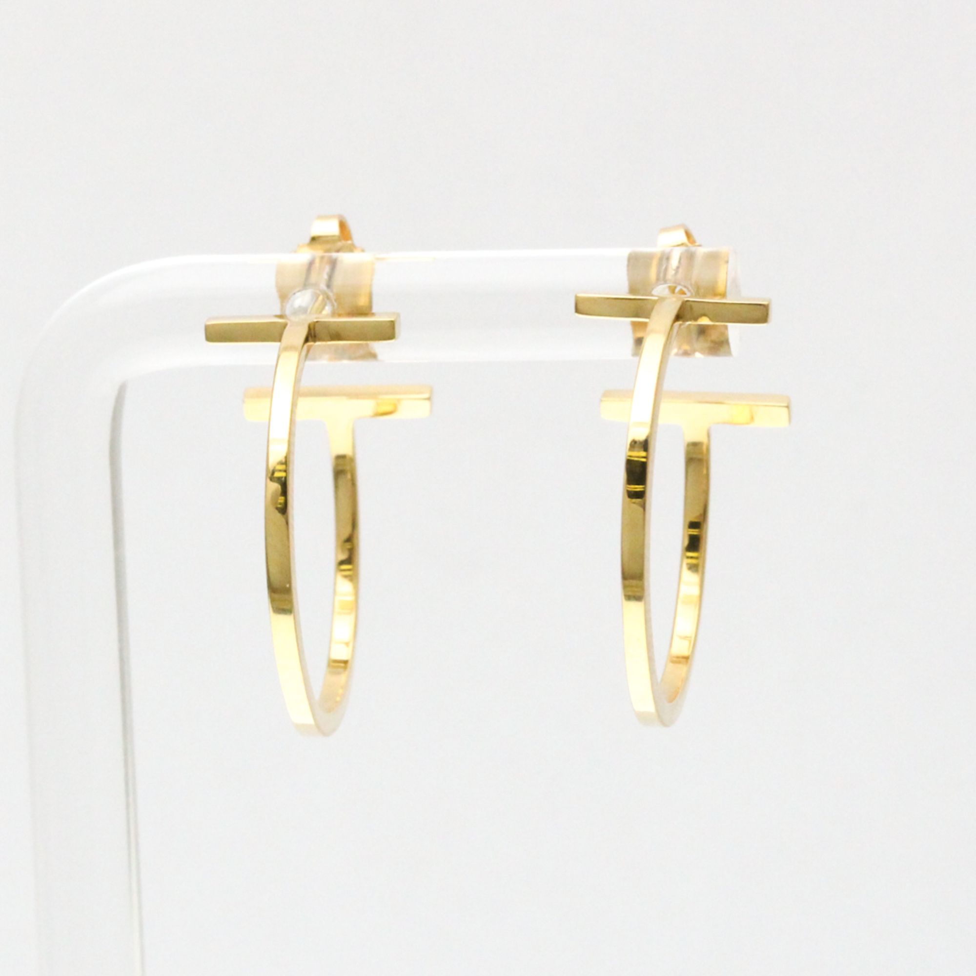 Tiffany T Hoop Earrings Pink Gold (18K) Hoop Earrings Pink Gold