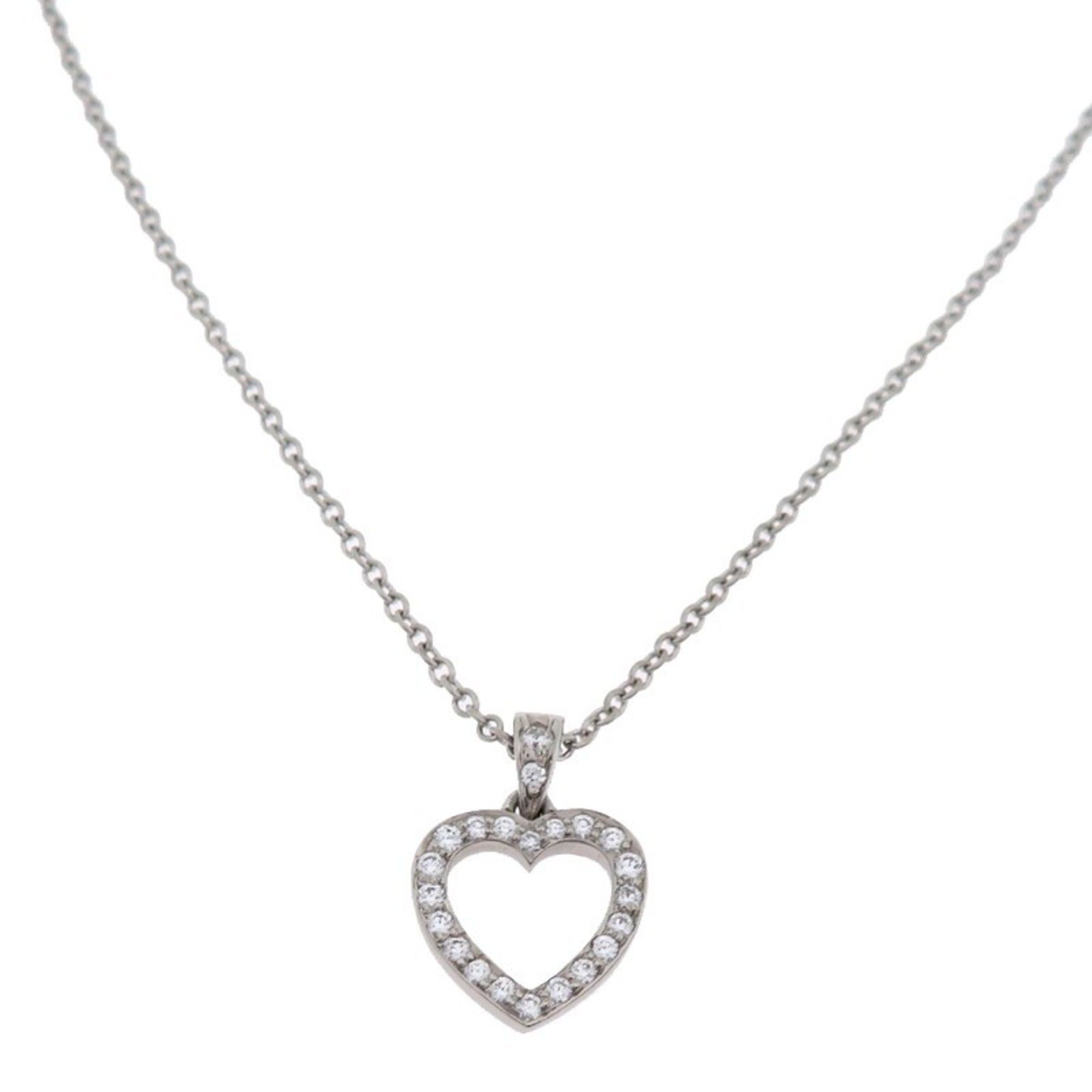 Tiffany Metro Heart Women's Necklace Pt950 Platinum