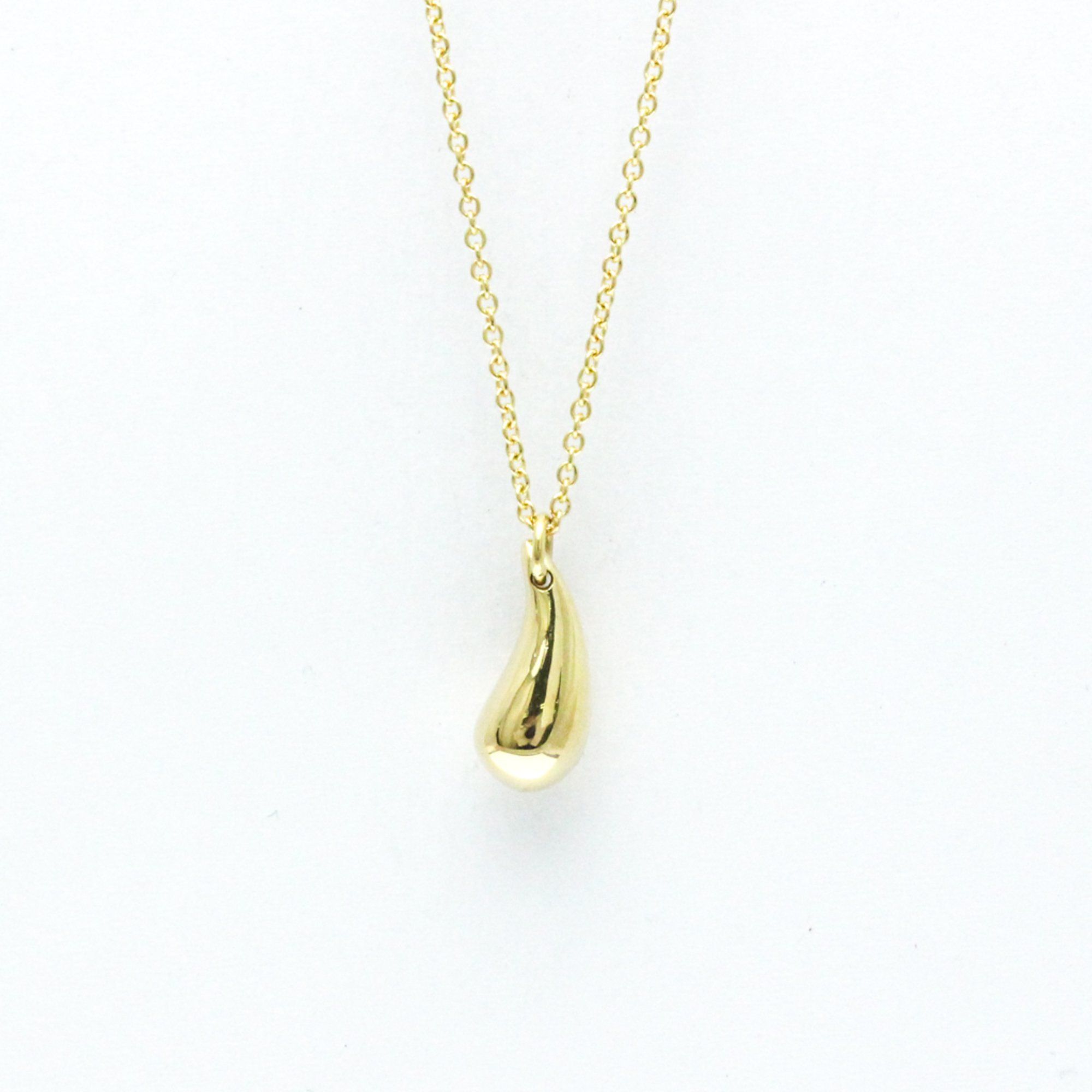 Tiffany Teardrop Necklace Yellow Gold (18K) No Stone Women,Men Fashion Pendant Necklace (Gold)