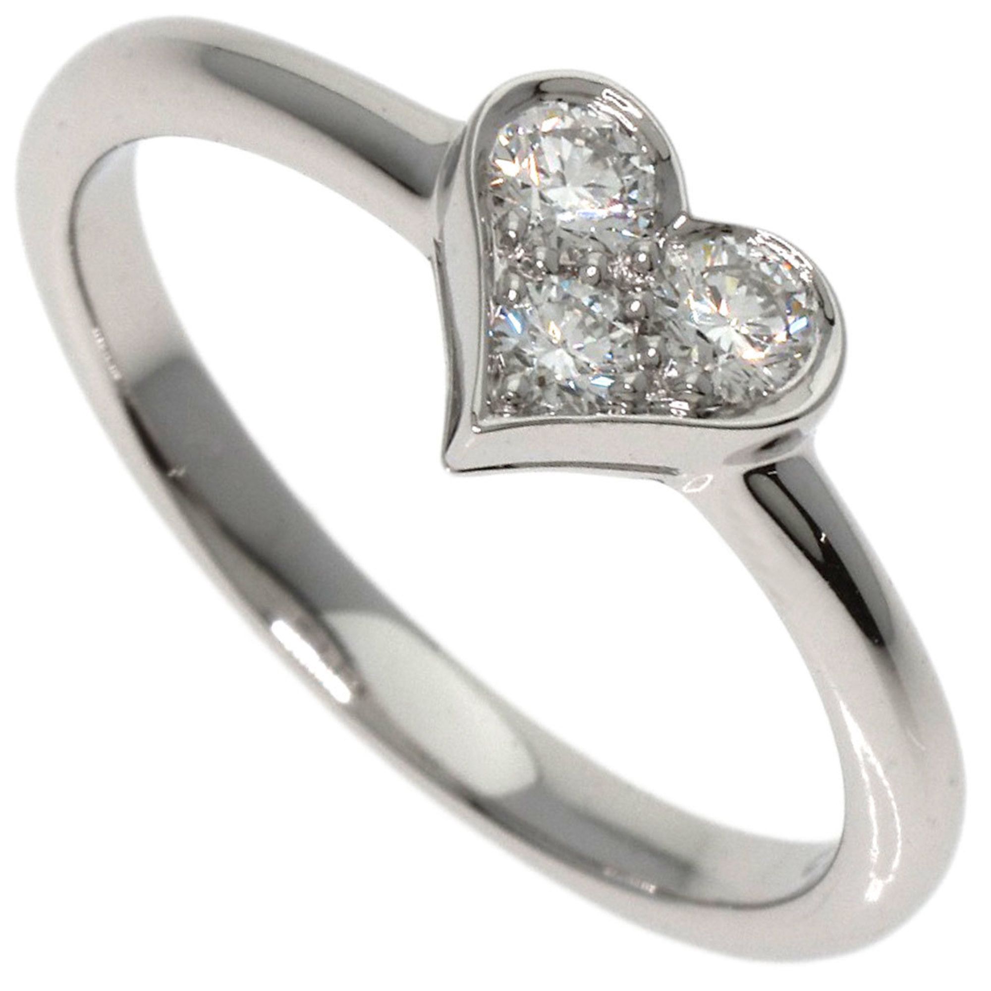 Tiffany & Co. Sentimental Heart Diamond Ring, Platinum PT950, Women's, TIFFANY
