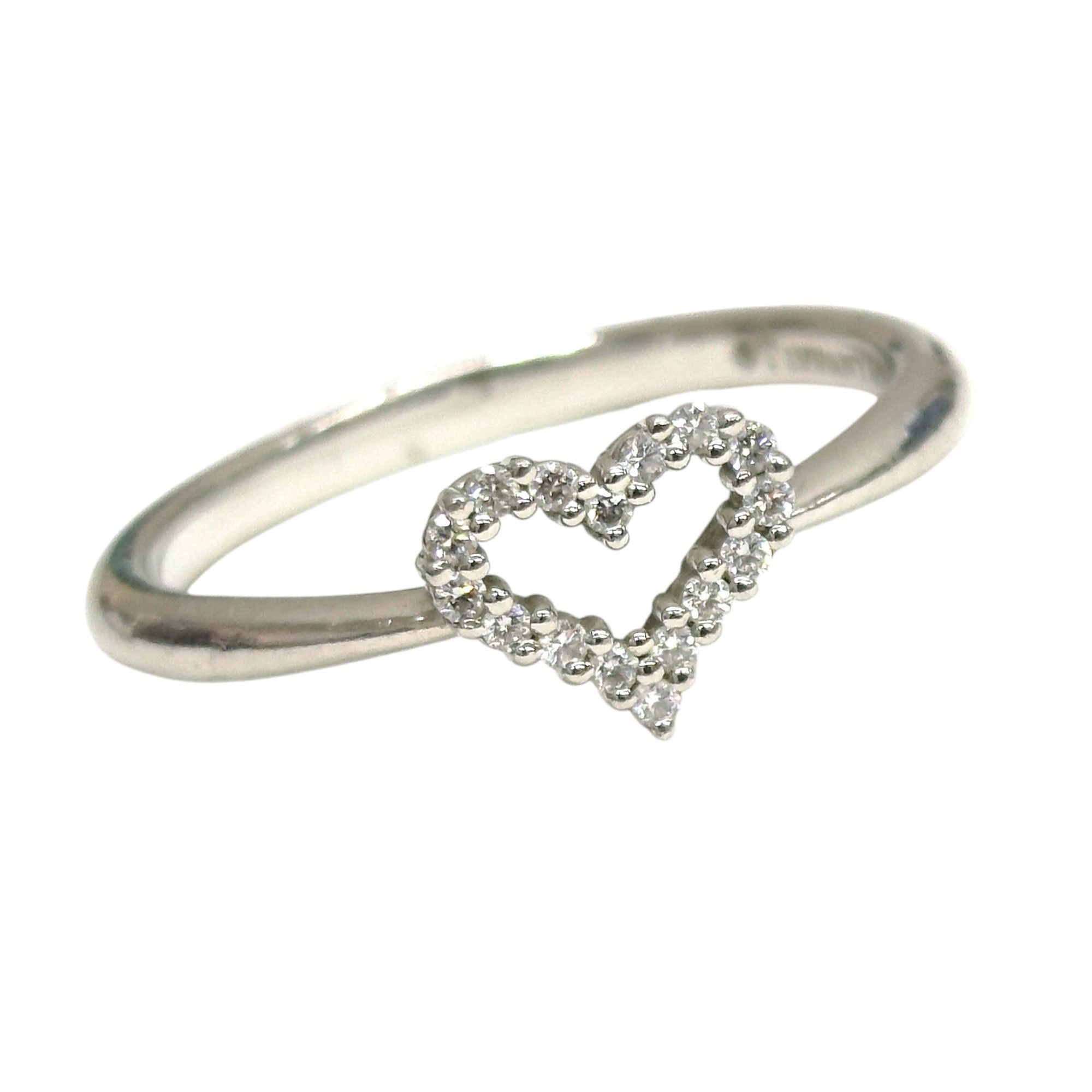 Tiffany sentimental heart ring, PT950, 3.50g, #13.5. TIFFANY & Co. heart, JA-24274