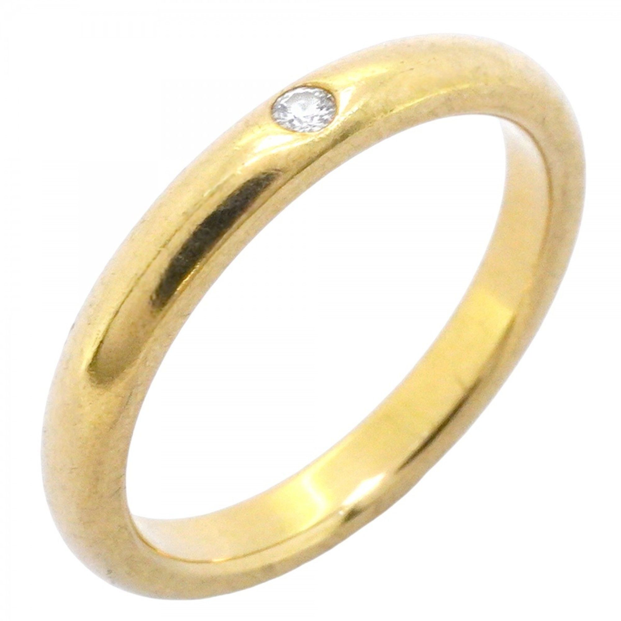 Tiffany Stacking Band Ring, 1PD, 18KYG Yellow Gold with Diamonds, Size 10, Women's