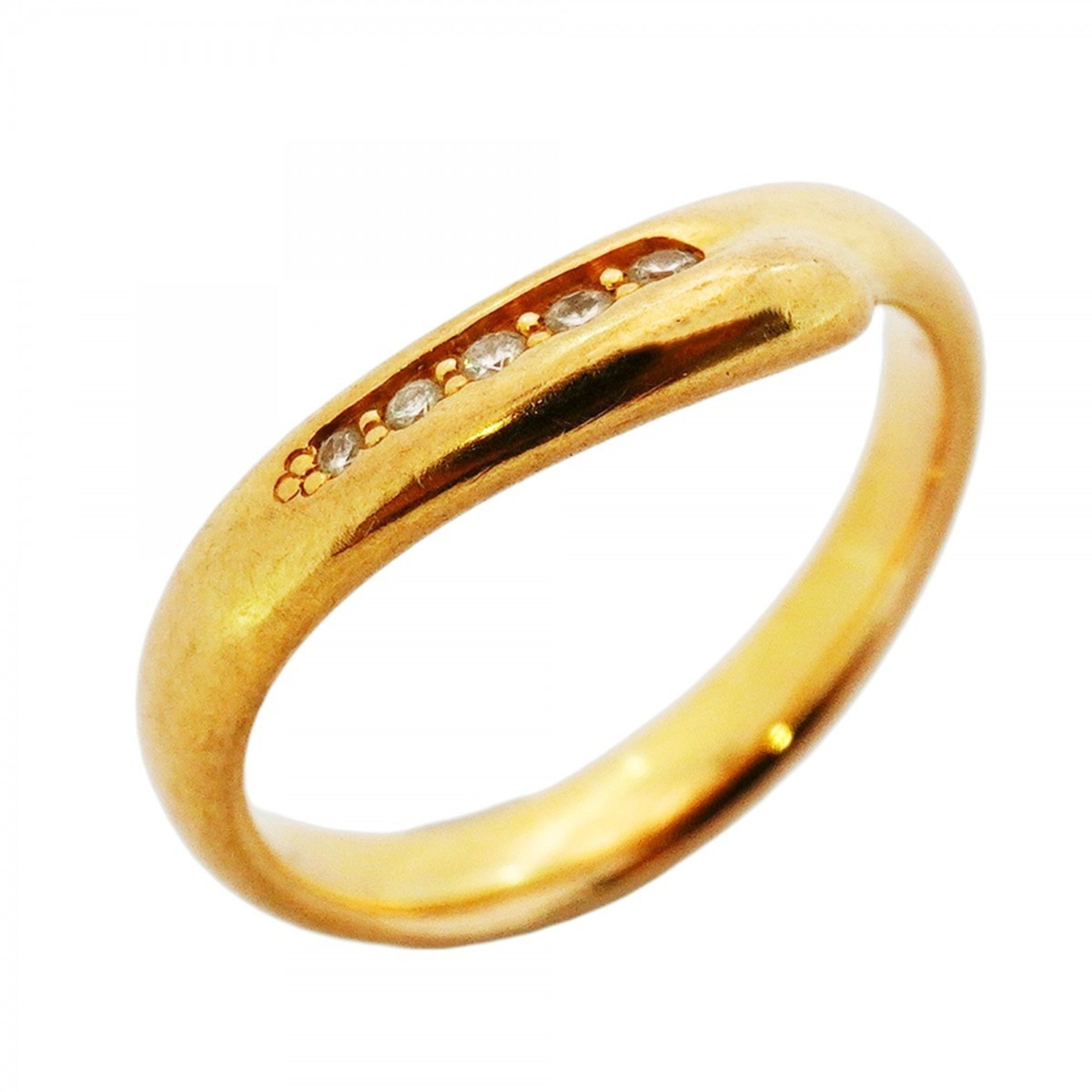 Tiffany Heart Ring, 5PD, 18KPG Pink Gold with Diamonds, Size 7.5, Women's