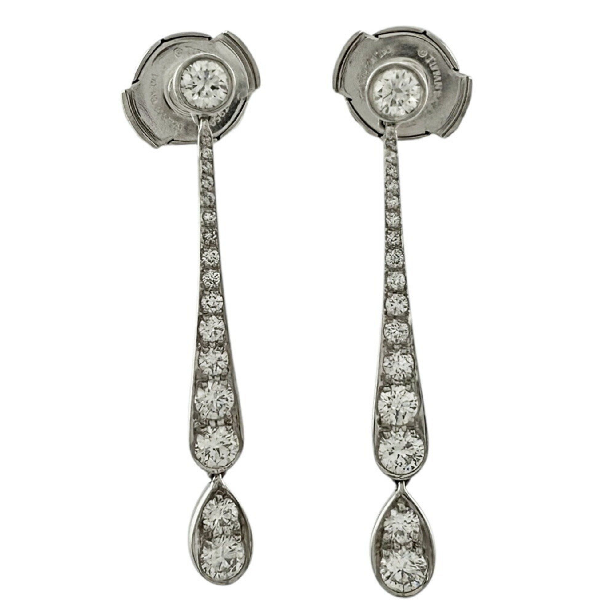 Tiffany & Co. Jazz Drop Earrings in Platinum with Diamonds, Women's, TIFFANY Co., BRJ09000000104289