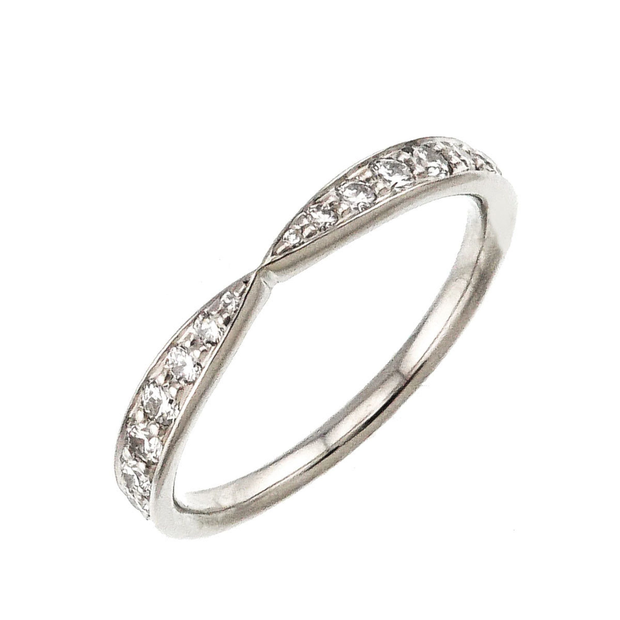 Tiffany & Co. Harmony Band Ring, size 5.5, diamond, platinum, platinum.