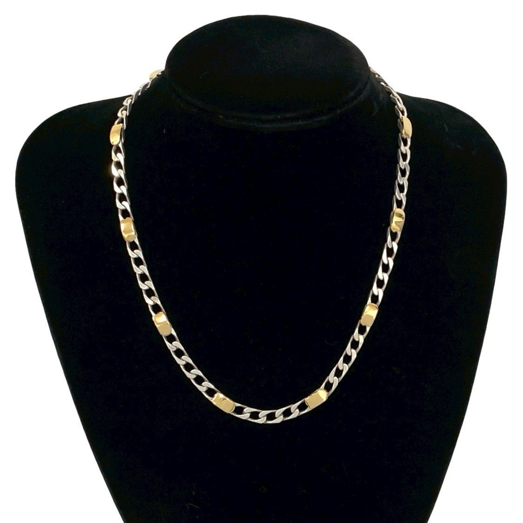 TIFFANY & Co. Tiffany Figaro Chain Sterling Silver 925 Necklace Pendant in and Gold 38711