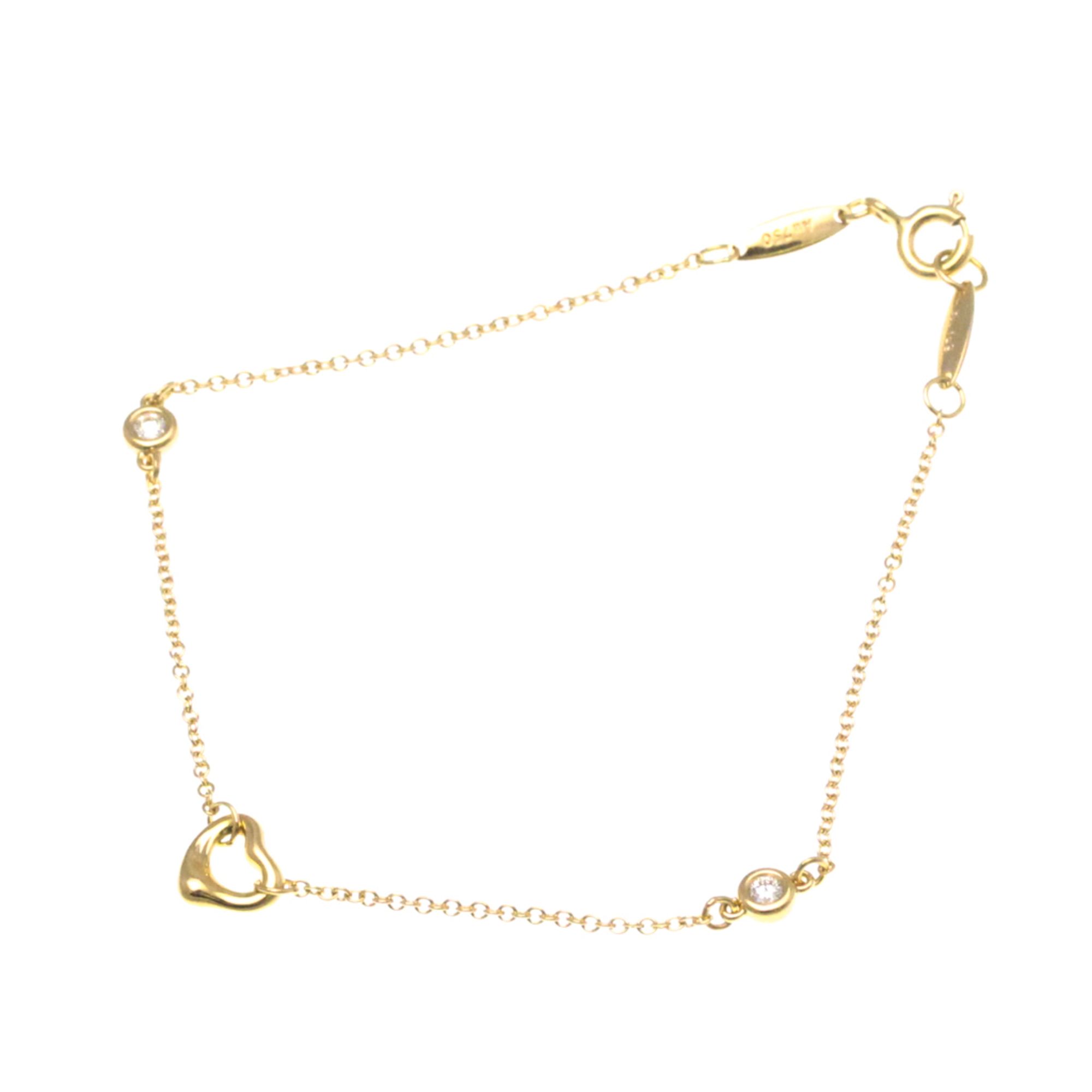 Tiffany Diamond By The Yard Open Heart Bracelet Pink Gold (18K) Diamond Charm Bracelet Pink Gold