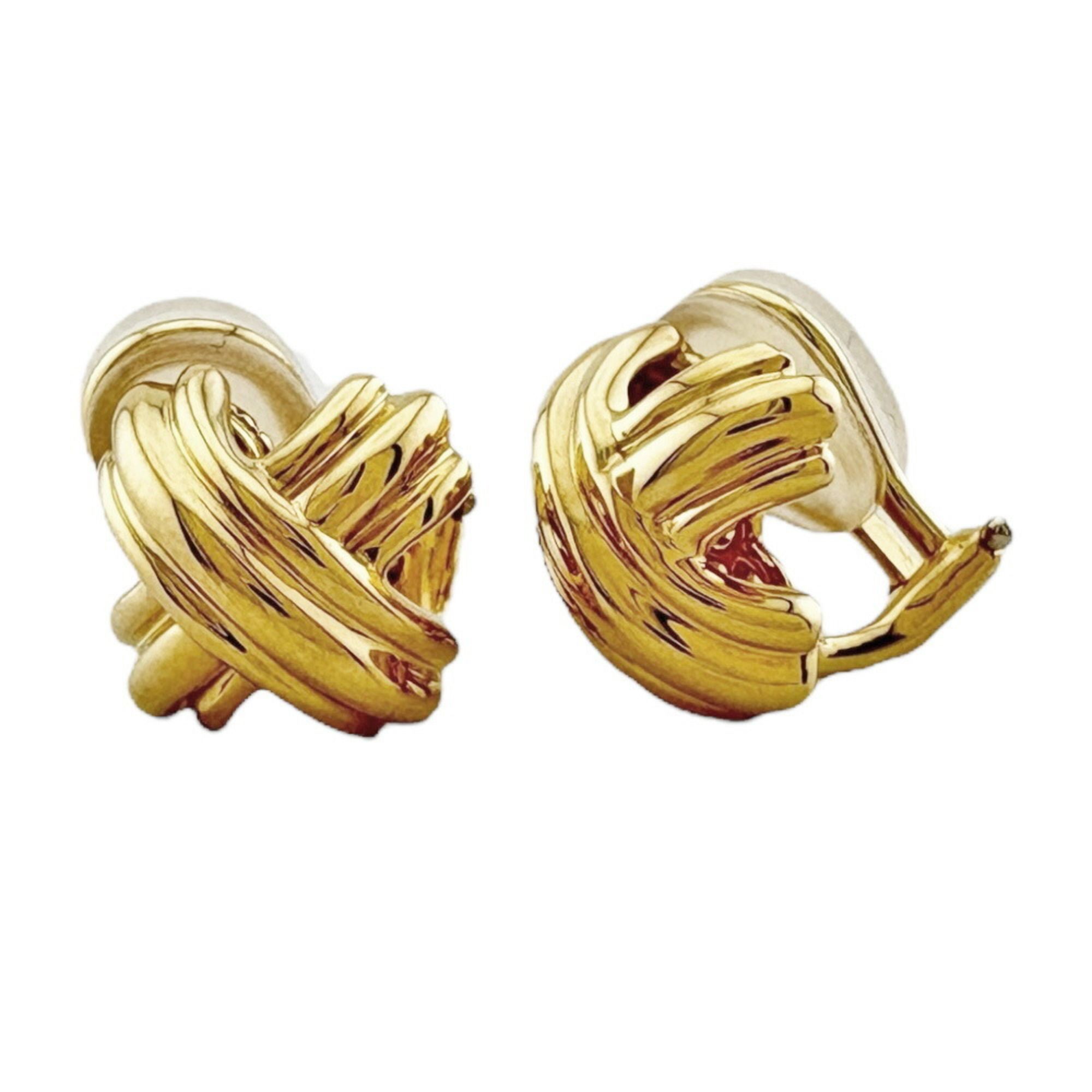 Tiffany Signature Earrings, 18K Gold, Women's, TIFFANY & Co., BRJ09000000103172
