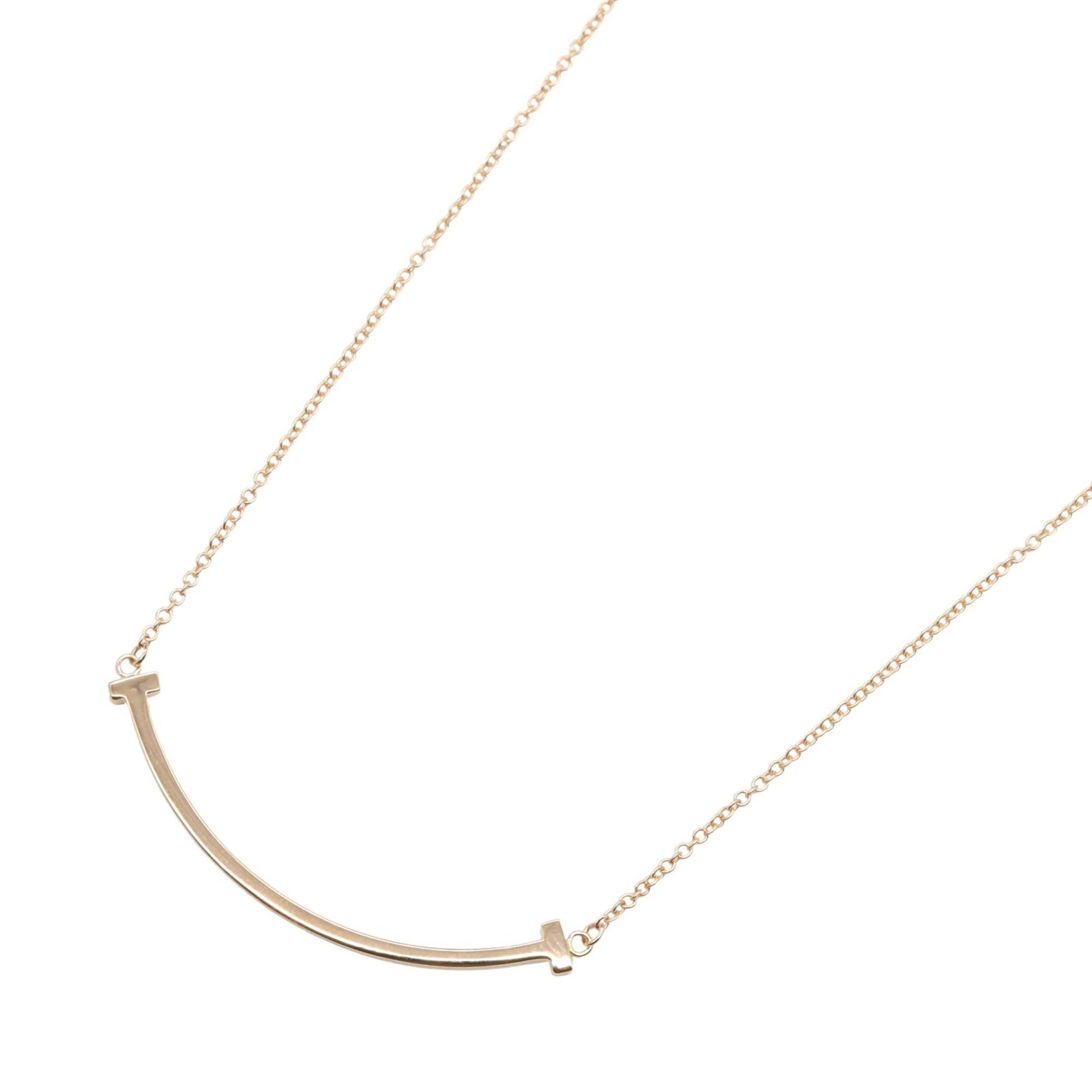 Tiffany & Co. T Smile Small Necklace, 18K Pink Gold, for Men and Women.