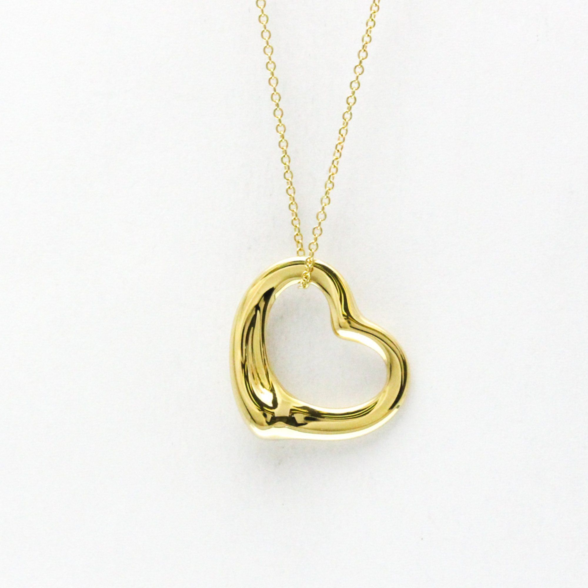 Tiffany Open Heart Necklace Yellow Gold (18K) No Stone Men,Women Fashion Pendant Necklace (Gold)