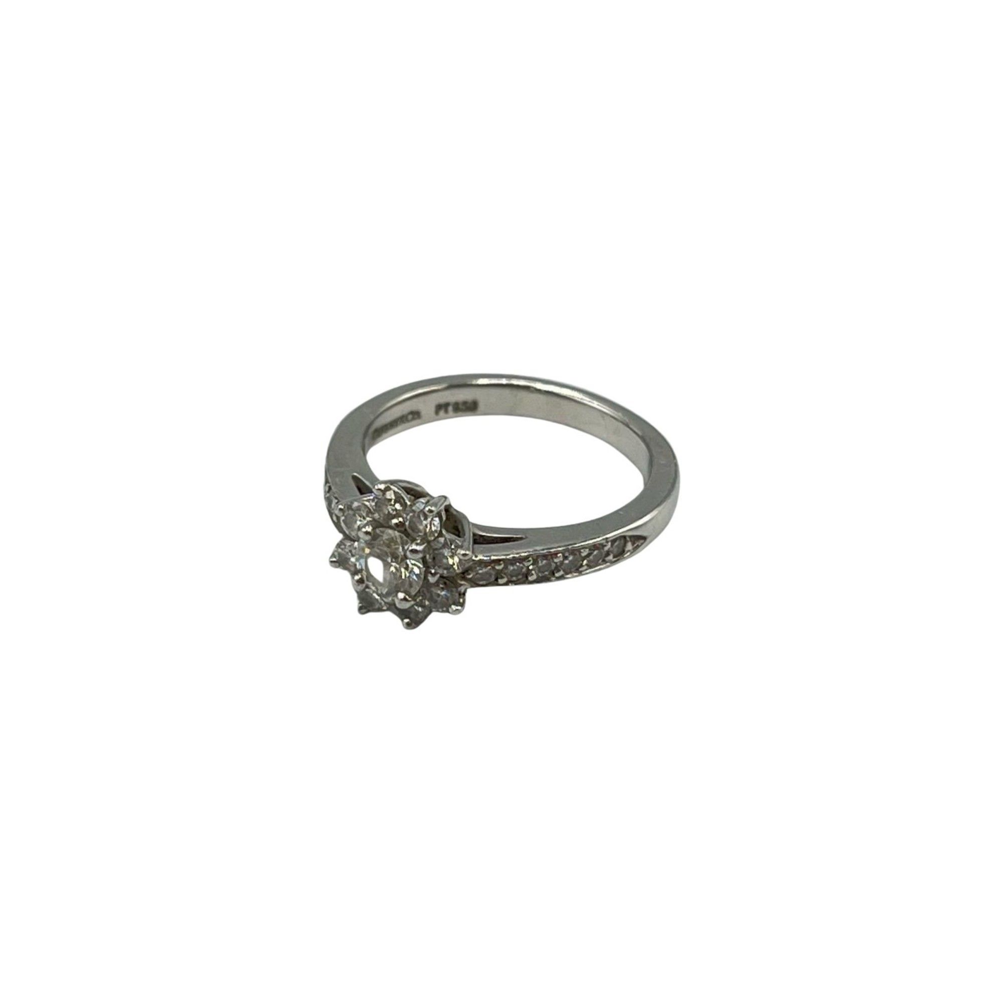 Tiffany & Co. Flora Ring, Pt950 Platinum/Diamond, Silver, Women's