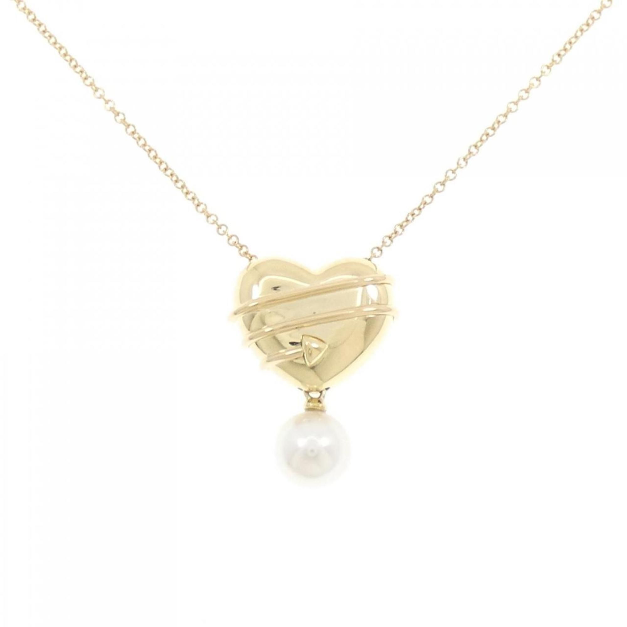 Tiffany Heart Akoya Pearl Necklace 6.8mm