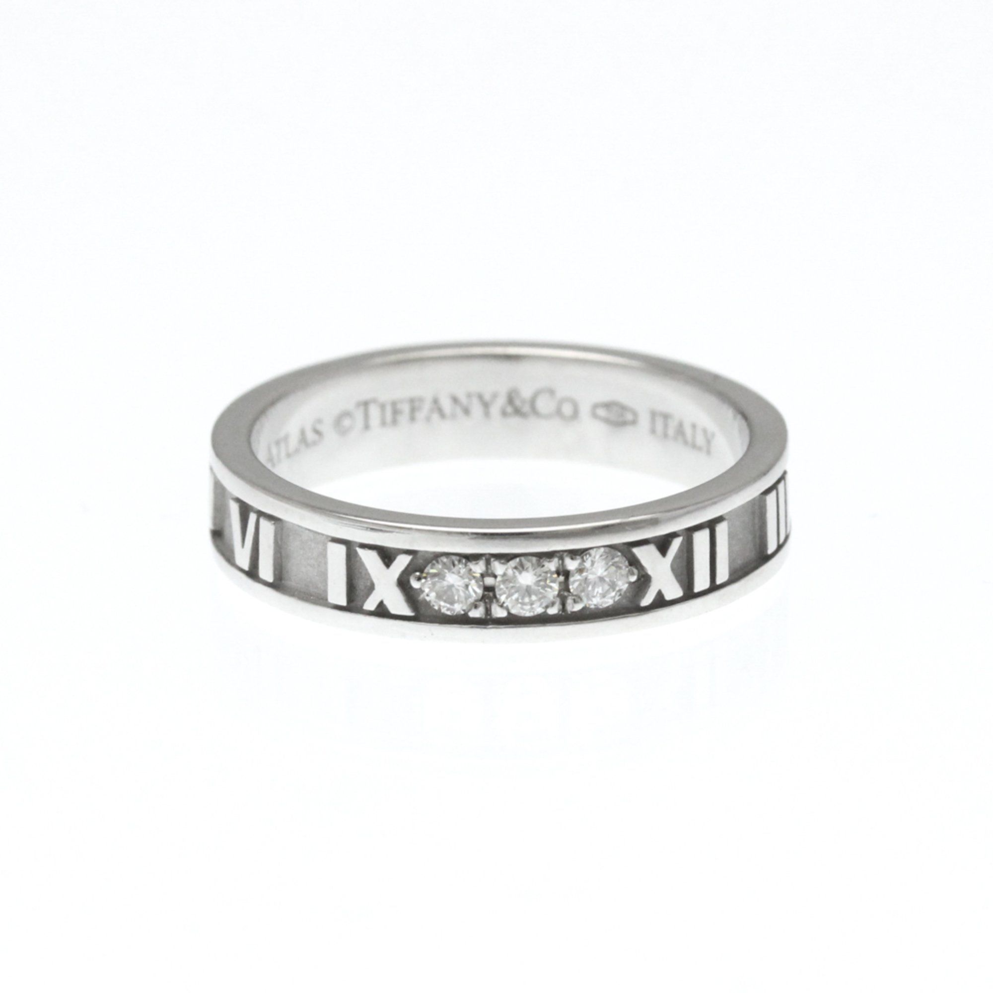 Tiffany Atlas 3P Diamond Ring White Gold (18K) Fashion Diamond Band Ring Silver