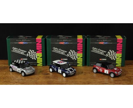 Corgi 1:36 scale Premium Edition John Cooper Challenge diecast models, comprising; CC86511 The New Mini Cooper - John Cooper 