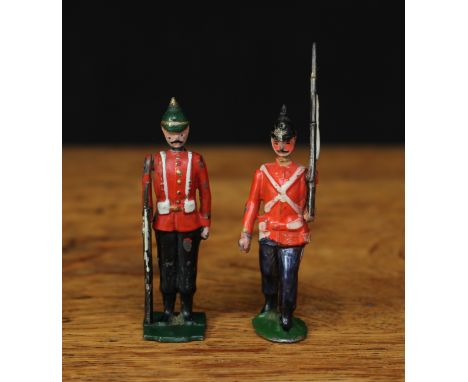 Abel, CD (Islington, London 1898-1914) rare Line Infantry figure, unmarked oval base, unboxed and a Somerset Light Infantry f