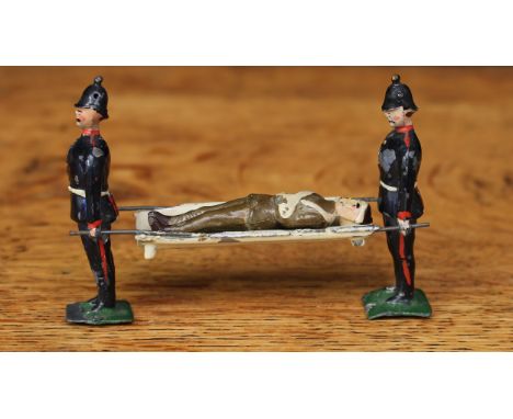 Reka (C W Baker) rare Royal Army Medical Corps set, comprising two stretcher bearers with stretcher and casualty figure, unbo