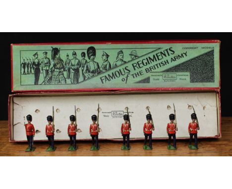W Britain (Britains) Famous Regiments of the British Army No.1599 Royal Northumberland Fusiliers, comprising marching empty h