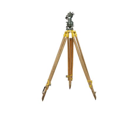 A Hilger & Watts theodolite and tripod stand. Serial No.141732.