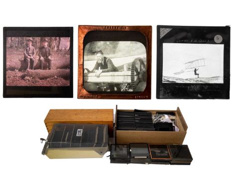 A large collection of various miscellaneous magic lantern slides. Portraits and travel.