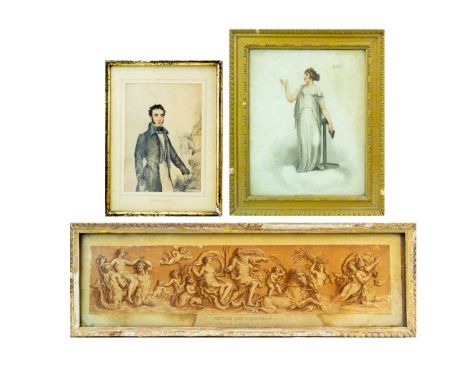 English school, early 19th century A portrait of Capt Barrick Gill, pencil and watercolour, 21X15cm, together with Francesco 
