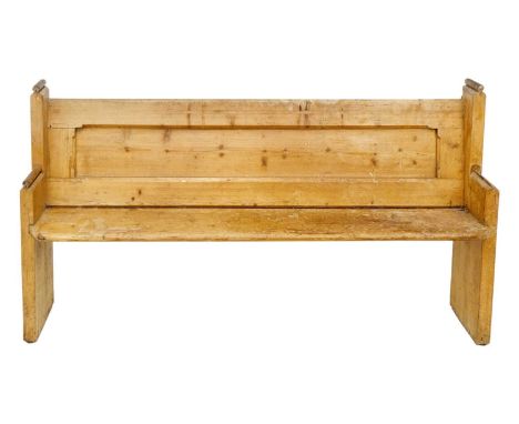A Victorian pine bench.  Length 157cm.