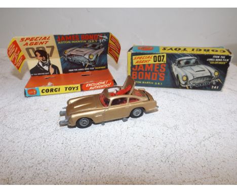 Corgi:- 261 James Bond's Aston Martin, light chipping, no passenger, box a little worn.