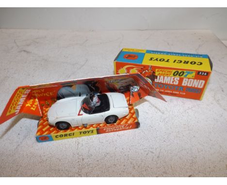 Corgi:- 336 James Bond's Toyota 200 GT, light chipping, box OK.