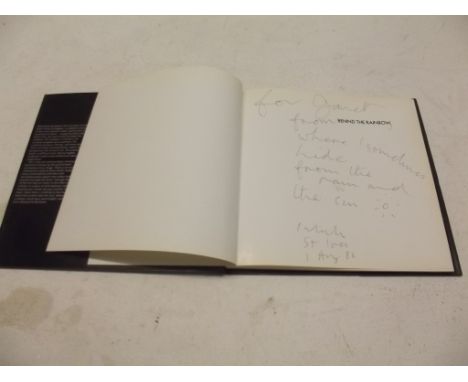 PATRICK HUGHES. "Behind the Rainbow, Patrick Hughes Prints 1964-83." dedicated to Janet Leach, orig cl, dj, 4to, 1983 good.