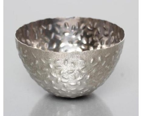 A SILVER "RICE" BOWL, maker Adrian K A Hope, Edinburgh (no date letter), modern, internally impressed with rice, the matt ext