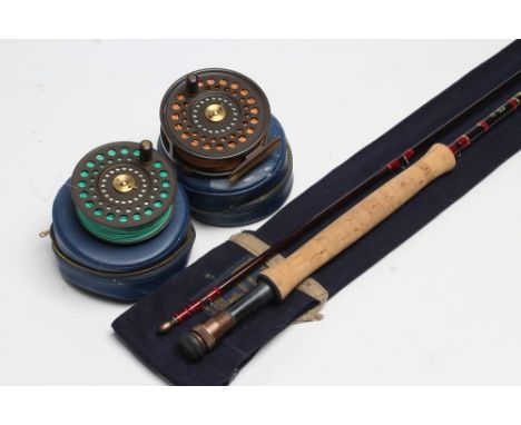 A HARDY ST. AIDAN 3 3/4" FLY REEL with line, spare spool holding line, Hardy reel manual and two Hardy cases, together with a