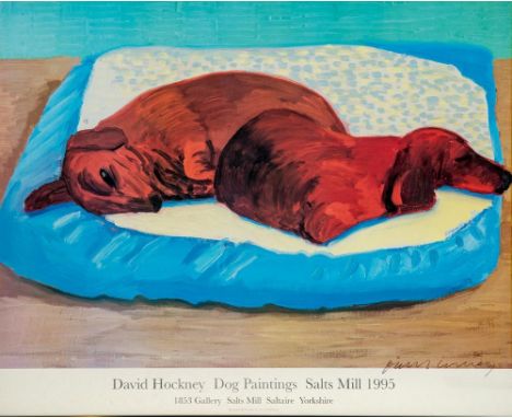 DAVID HOCKNEY (b.1937), Dog Paintings, Salts Mill 1985, limited edition lithograph, signed in felt pen, 20 1/2" x 25 1/4", al