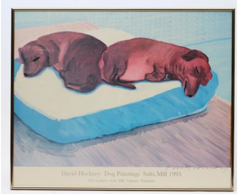 DAVID HOCKNEY (b.1937), Dog Paintings, Salts Mill 1985, limited edition lithograph, signed in felt pen, 20 1/2" x 25 1/4", al