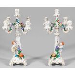 Paar Girandolen mit Putto