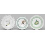 Drei Zierteller mit Malereien von Brigitte Holtz