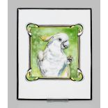 Porzellanbild mit Malerei von Brigitte Holtz