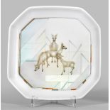 Ziertablett mit Malerei von Brigitte Holtz