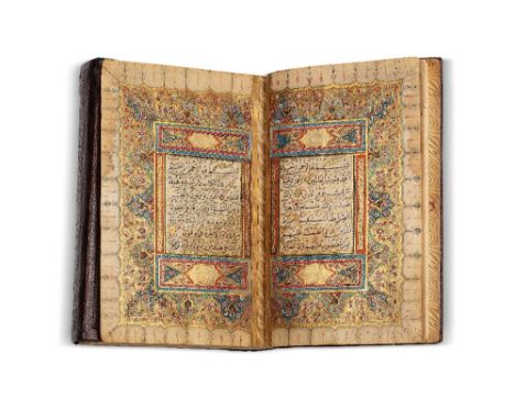 Coran ottoman signé Mustafa HusariTurquie, daté 1196 de l'Hégire (=1782-83)Manuscrit arabe sur papier, 295 feuillets, calligr