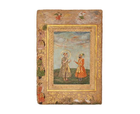 NO LIVE BIDS FOR THIS LOT - A CAUTION IS REQUIRED Double-Portrait of Shah Jahan (r.1628-1658) and ‘Alamgir (r.1658-1707)Folio