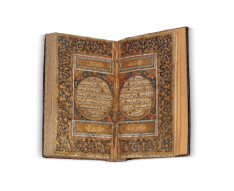 Coran ottoman copié par Al-Hajj ?âfiz Ibrâhîm Al-FahymyTurquie, XIXe siècleManuscrit arabe sur papier, 302 feuillets, calligr