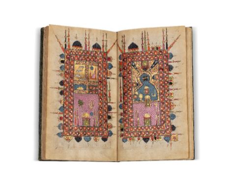 Rare Dalâïl al-KhayrâtCachemire, XVIIIe siècleCachemire, XIXe siècle Manuscrit arabe sur papier fin, 91 feuillets, calligraph
