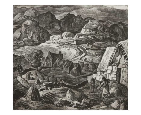 § WILLIAM WILSON O.B.E., R.S.A., R.S.W. (SCOTTISH 1905-1972) NORTH HIGHLAND LANDSCAPE EtchingDimensions:the sheet 50cm x 55cm