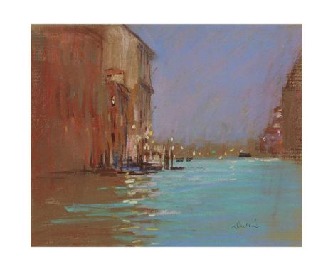 § GEORGE DEVLIN R.S.W (SCOTTISH 1937-2014) VENICE Signed lower right, pastel Dimensions:20cm x 25.5cm (8in x 10in)