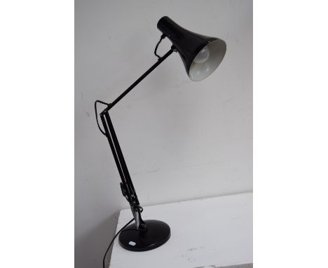 A vintage Anglepoise desk lamp, maker Herbert Terry & Sons, in black