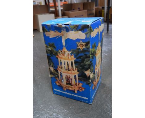 A Weihnachts Pyramide Christmas lantern 48cmH