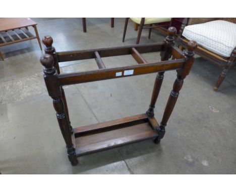 A Victorian mahogany stick stand 