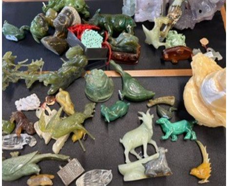 A large collection of jade and jadeite items&nbsp;